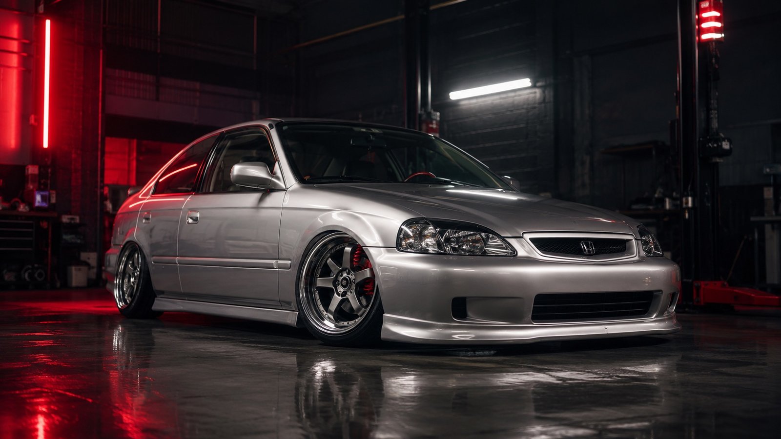Lowered stanced Honda Civic build