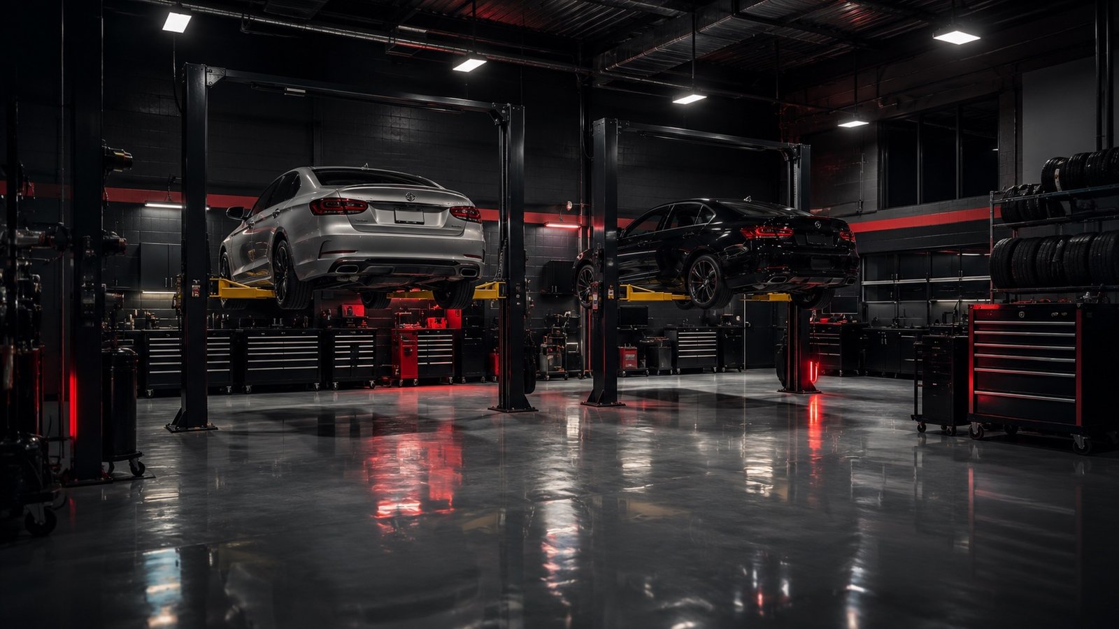 Inside the workshop